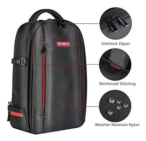 Mochila Para Camara Dslr Impermeable Slr Lente Accesorio