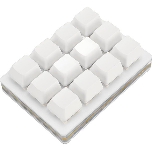 Teclado Mecánico Mini Rgb Oreilet 12 Teclas Usb C Blanco