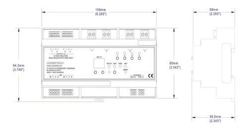 Módulo De Atenuación Lumínica Crestron Din-4dimflv4