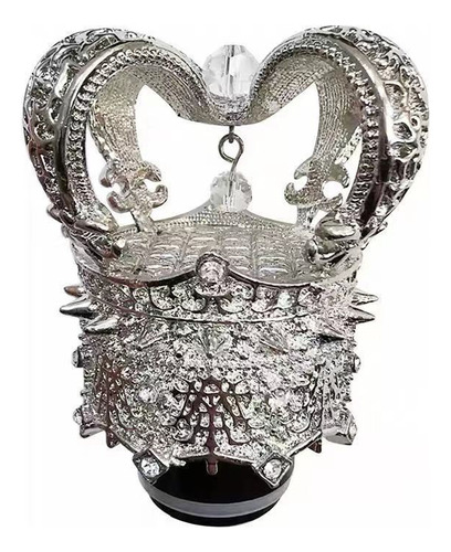 Taza Térmica Con Diamante Con Corona Plateada