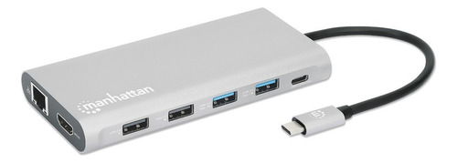 Docking Station Usb-c Para Triple Monitor Manhattan 130660