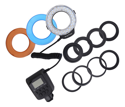 Flash Led Luz De Flash De Anillo De Plástico Con Adaptador
