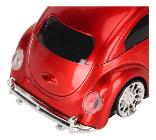 Ratón Inalámbrico Rojo Estilo Coche Deportivo Con Receptor