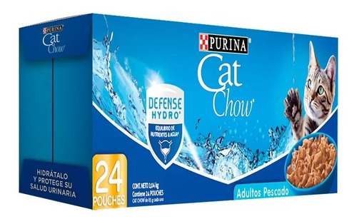 Alimento Para Gato Pack De 24 Pz Sabor Pescado Para Adulto