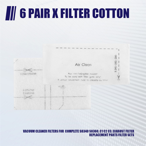 Filtros De Aspiradora Complete S8340 S8360, C1, C2, C3, E