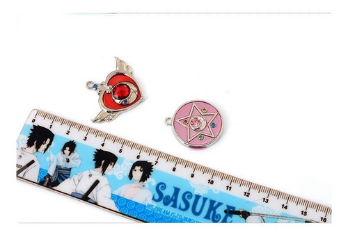 Imagen 8 de 10 de Conjunto De Collar De Arma De Sailor Moon Charm Plata