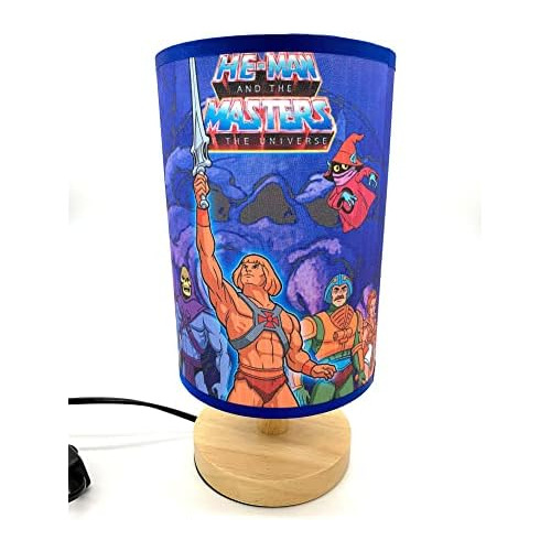 Lámpara De Mesa Heman Masters Del Universo Base De Mad...