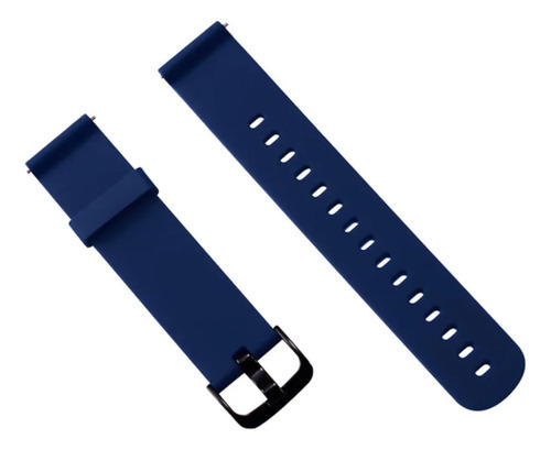 Pulseira De Silicone Gold Compatível Smartwatch Colmi C60 Cor Azul-escuro