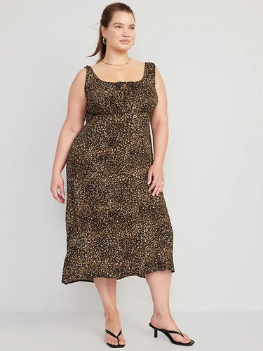 Vestido Old Navy Animal Print Casual Midi Plus Size