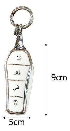 Ys Funda De Tpu Para Llave Para Coche Byd Blanco Con Llavero