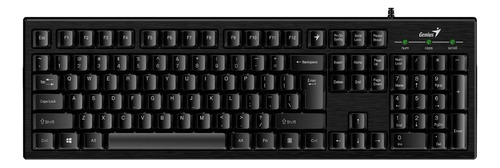 Teclado Genius Smart KB-101 QWERTY inglés US color negro