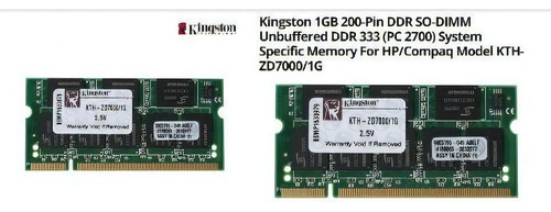 Memoria RAM 1GB 1 Kingston KTH-ZD7000/1G