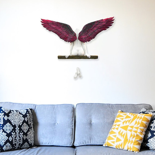 3d En Relieve Alas De Ángel Decoración De Pared Estatua Retr