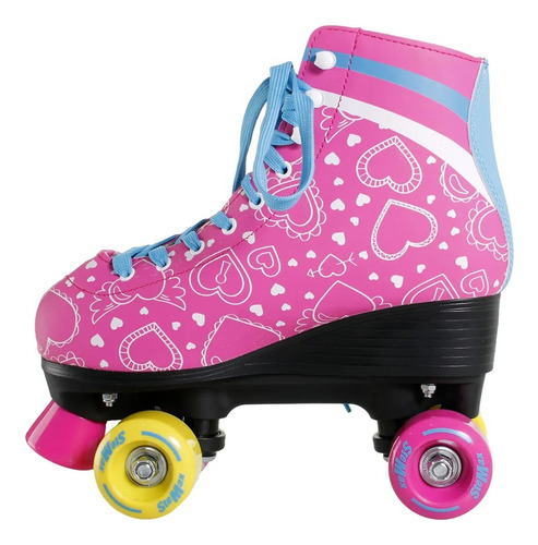 Patin Artistico Infantil Stemax Rosa 608z 