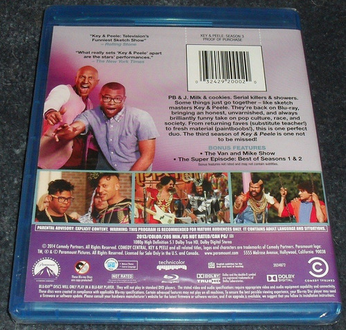 Key & Peele Temporada 3 Blu-ray Comedy Central (Usado)