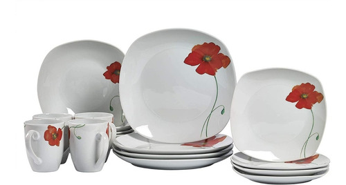 Imagen 7 de 9 de Juego Vajilla Porcelana Flor 16 Piezas Tabletops Gallery