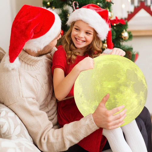 Luz Led Nocturna De Luna Con Soporte Y Mando A Distancia