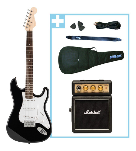 Guitarra Electrica + Amplificador Marshall Ms2 + Accesorios