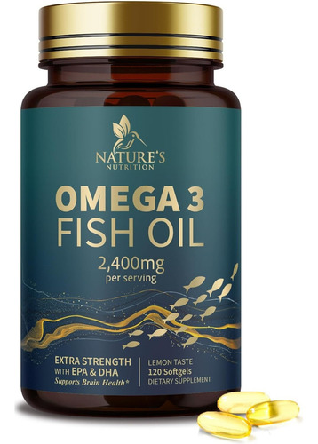 Suplemento En Camsula Blanda Nature's Nutrition Suplemento Omega 3 Aceite De Pescado X 0g