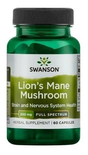 Lion's Mane Mushroom Melena De Leon 500mg 60cap Envio Gratis