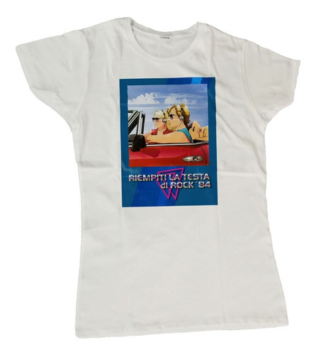 Playera Llena De Rock Tu Cabeza 80s Estampada Dama