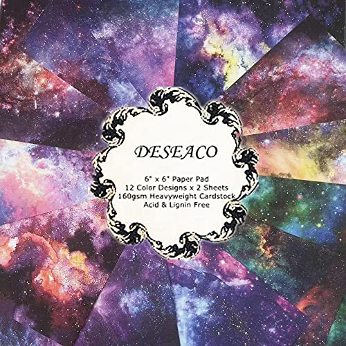 Bloc De Papel Scrapbooking Diseños  S De Galaxia, 24 H...