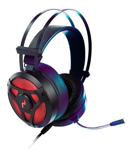 Imagen 1 de 2 de Auriculares gamer Noga Stormer ST-ONIX negro con luz  rojo LED