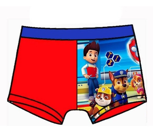 Traje De Baño Tipo Boxer Para Niños De Paw Patrol