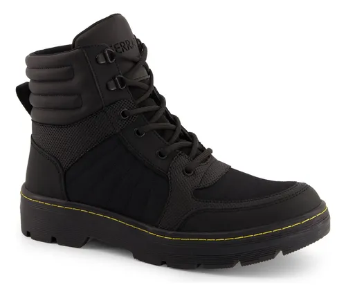 comprar Botín Casual Ferrato Para Hombre Suela Gruesa Negro