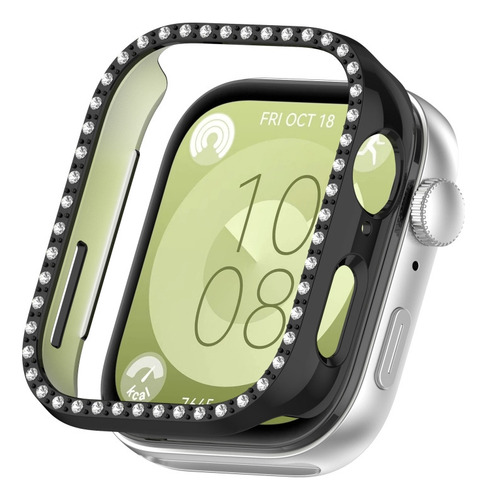 Funda Negra Para Reloj Huawei Watch Fit3 Diamond Pc