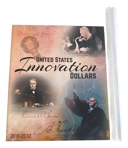 Álbum Coleccionador P/monedas Dólar Innovadores 25 Cm Alt.
