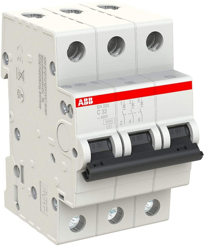 Pastilla Interruptor Termomagnético Ac 3 Polos - Breaker Abb