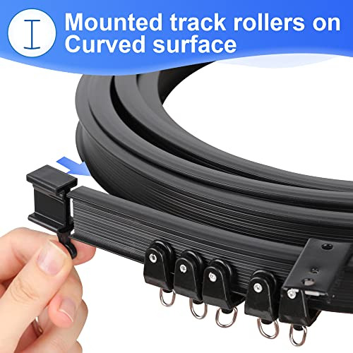 Riel De Cortina De Techo Flexible Y Curvado, Divisor De Habi