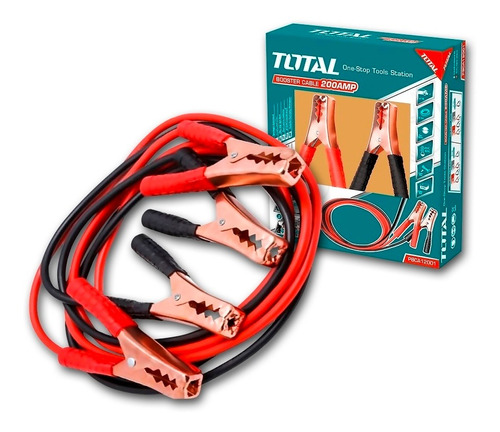 Cable Auxiliar 200 Amp 2.5 Metros Totaltools Tipo Pinza 8mm