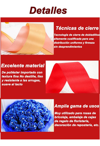 Rollo De Listón Satinado Para Decoración Ancho 4cm