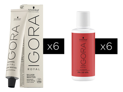 6 Tinturas Igora Silverwhite + Oxidantes Schwarzkopf