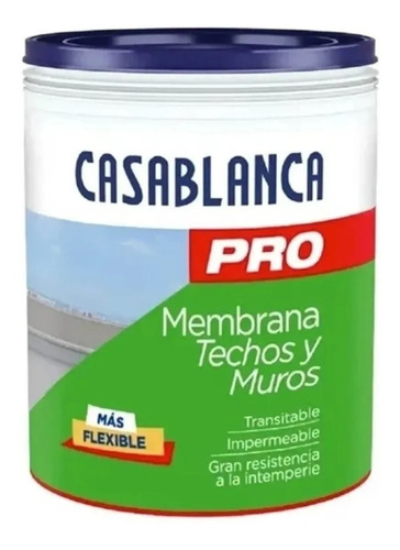 Membrana Liquida Techos Y Muros Casablanca Pro 10kg