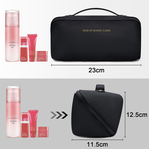 Cosmetiquera Neceser Estuches De Maquillaje Bolsa Viaje Color Negro