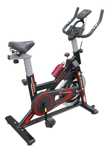Bike Spinning Funcional Bicicleta Ergométrica Thanus Thr02 Cor Preta e Vermelha
