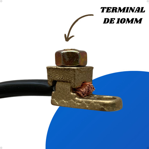 Terminal Sapata Aperto Pressão Fundido Kit 10 Pçs Cabo 10mm