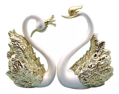 10 X 2 Piezas Romántica Corona Cisne Estatuilla Colección