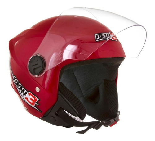 Imagem 2 de 2 de Capacete para moto aberto Pro Tork New Liberty Three vermelho solid tamanho 56