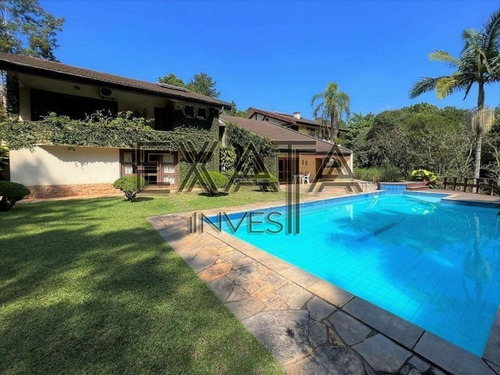 Imagem 3 de 30 de Condomínio Parque Silvino Pereira, Granja Viana, Com Ótima Construção, 5 Suítes Mais Apto P/ Hóspedes, Lazer Com Piscina E Gourmet, Vista P/ O Verde! - Ca00961 - 71015869