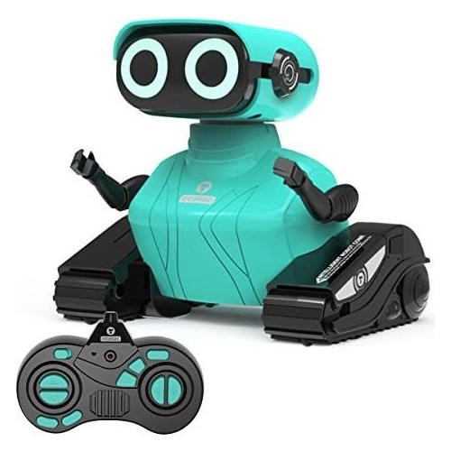 Robot Con Control Remoto Ojos Con Led Brazoo Flexibles Azul