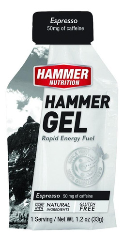 Hammer Gel 33g Energético Con O Sin Cafeína Sabor Espresso