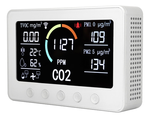 Termómetro Detector De Calidad Del Aire Co2 Tvoc Pm2.5 Tempe