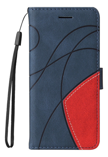 Funda Protectora Tipo Cartera De Piel Sintética De Alta Calidad Para La Serie Huawei, Con Ranura Para Tarjetas, Color Azul