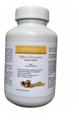 Maca Peruana, Orgánica, Energizante 500 Mg Con 150 Cápsulas