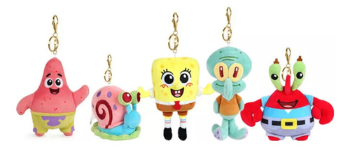 / Juego De Llaveros De Peluche De Bob Esponja De 12 Cm X 5