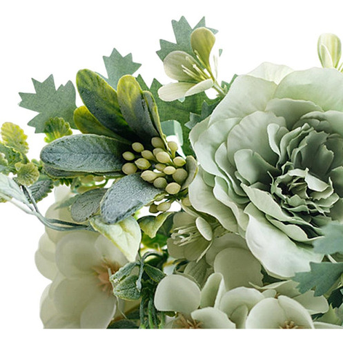 J 2 Ramo De Rosas Artificiales Seda Flores Falsas Hoja E